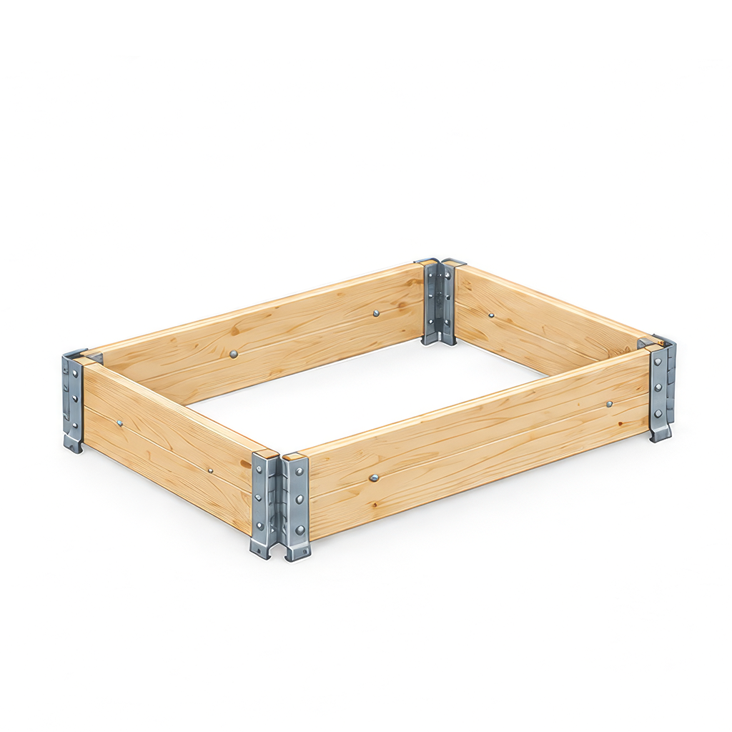 Folding pallet frame